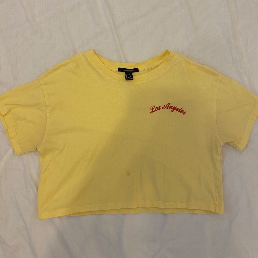 Forever 21 Los Angeles cropped t-shirt